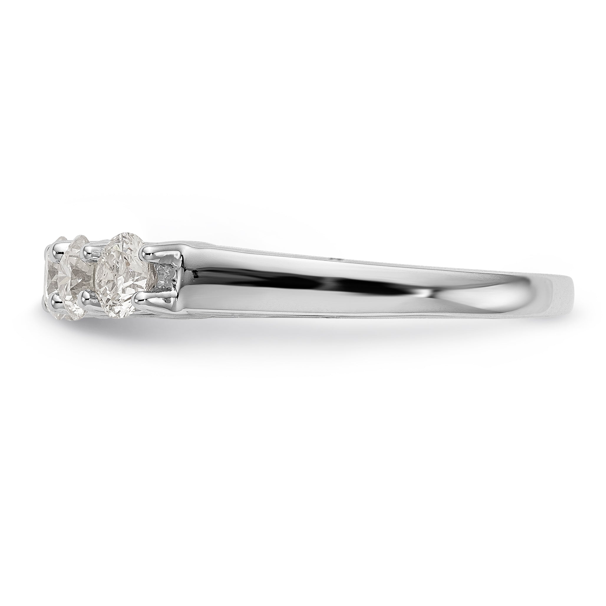 14K Weißgold Diamant-Trauring