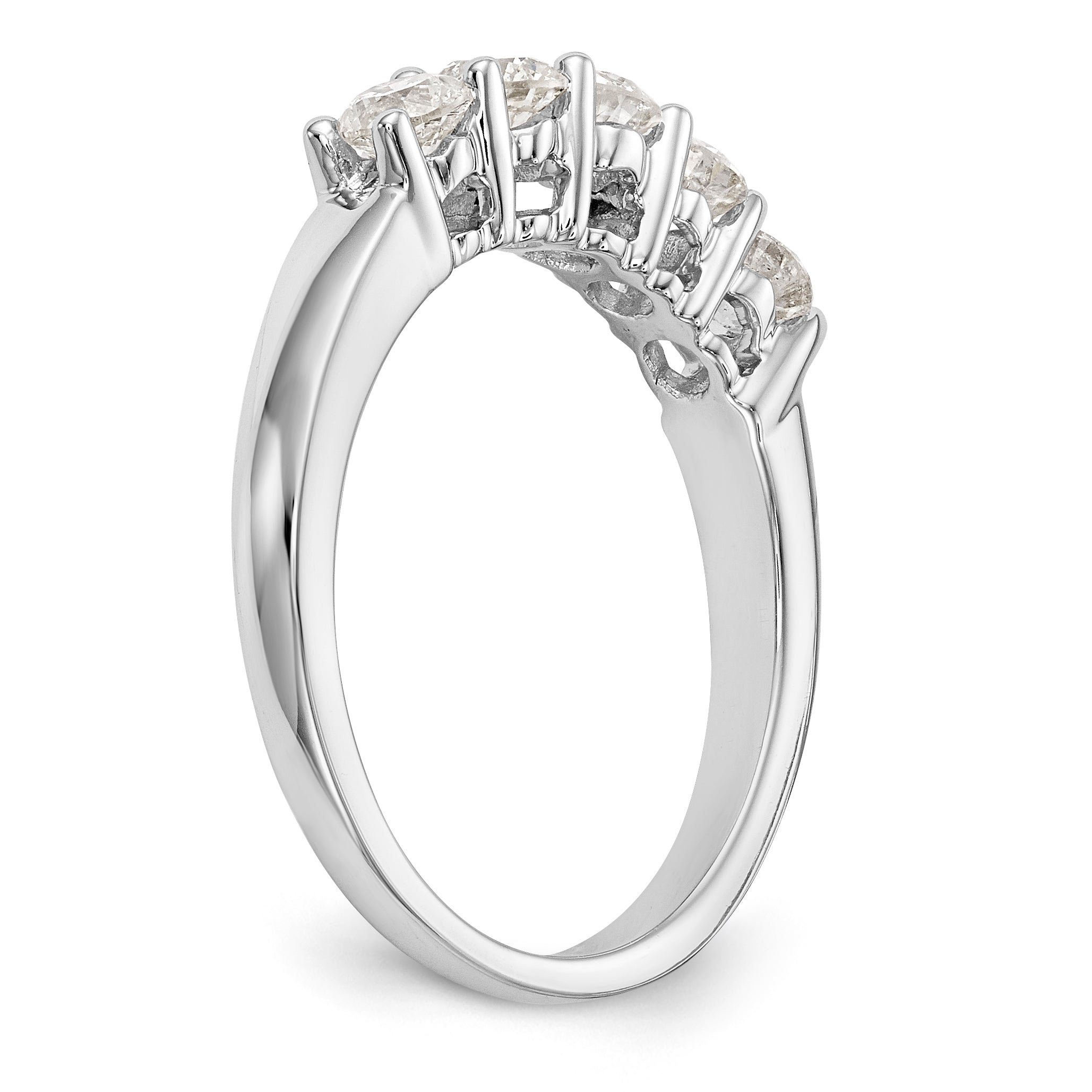 14K Weißgold Diamant-Trauring