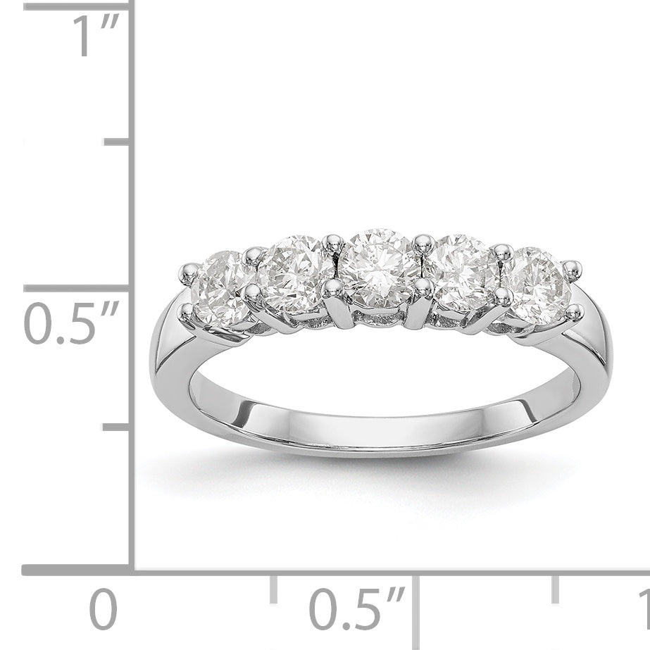 14K Weißgold Diamant-Trauring