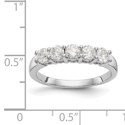 14K Weißgold Diamant-Trauring