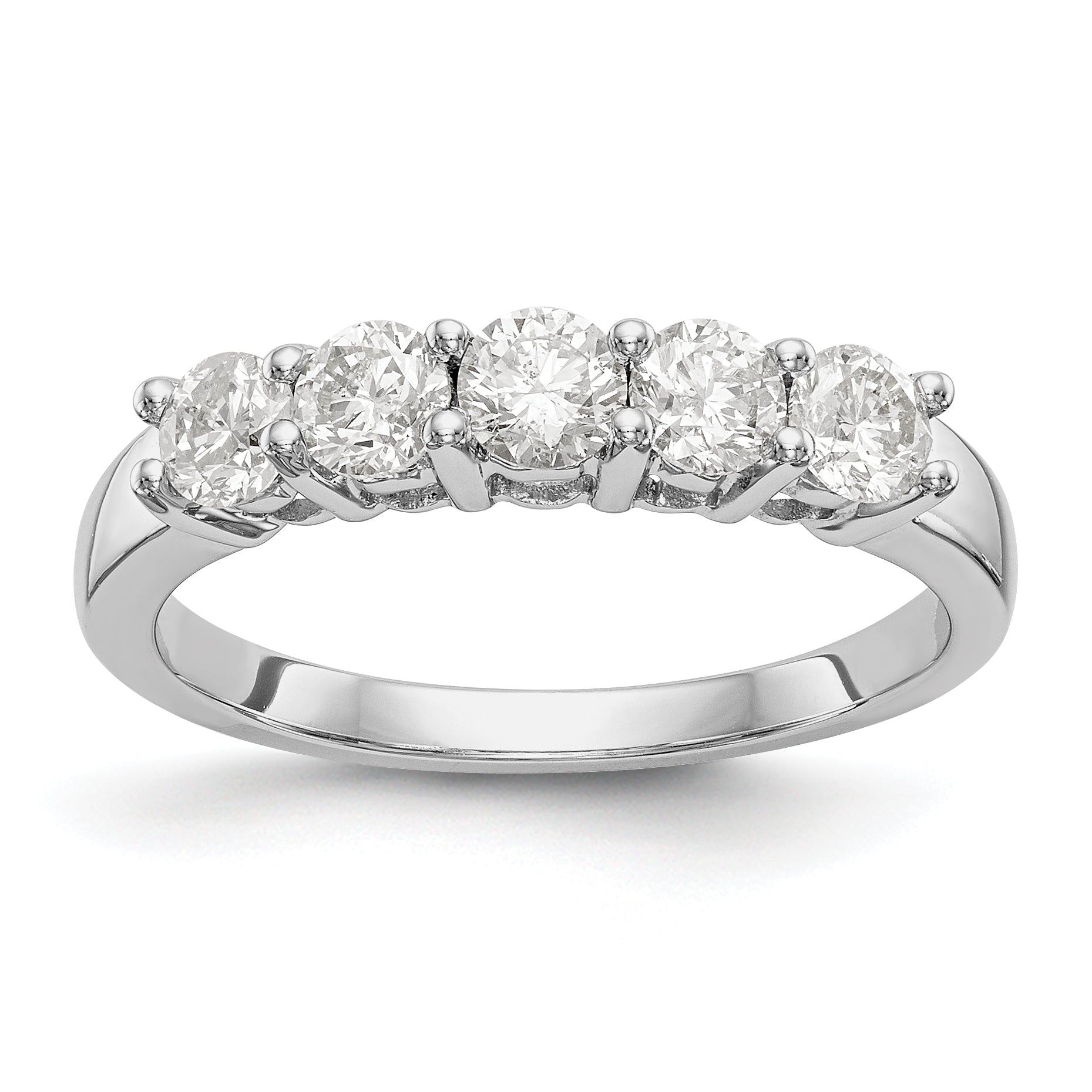 14K Weißgold Diamant-Trauring