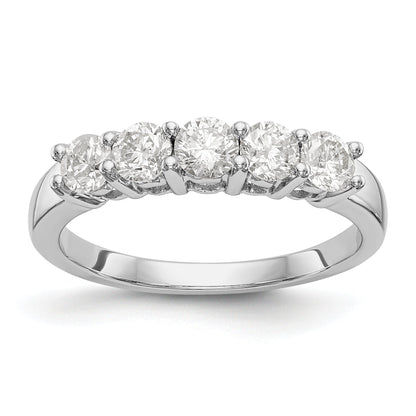 14K Weißgold Diamant-Trauring
