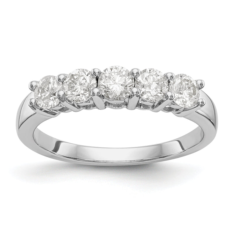 14K Weißgold Diamant-Trauring