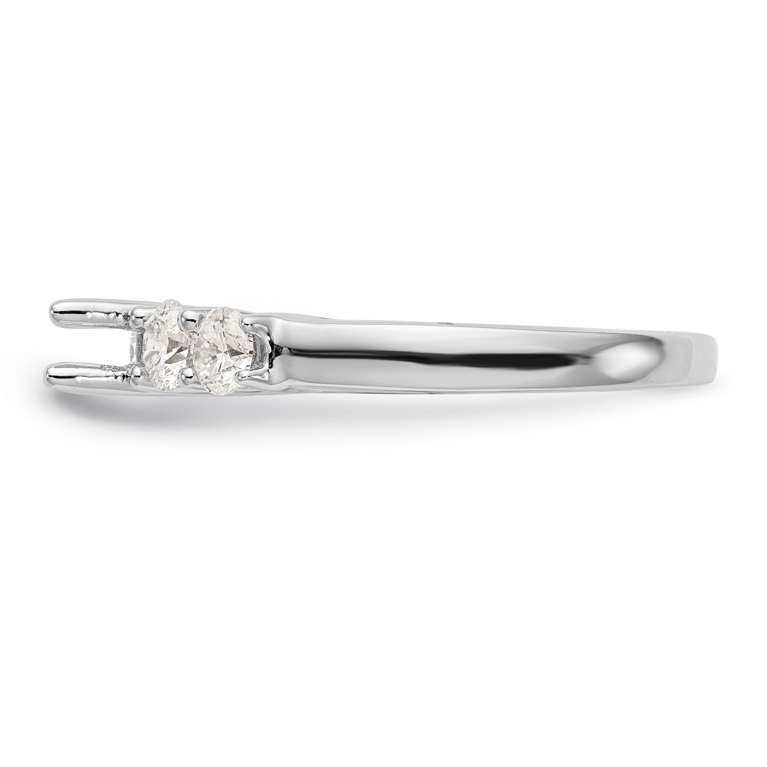 14K Weißgold Verlobungsring mit 5 Diamanten