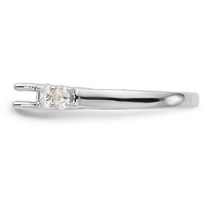 14K Weißgold Verlobungsring mit 5 Diamanten