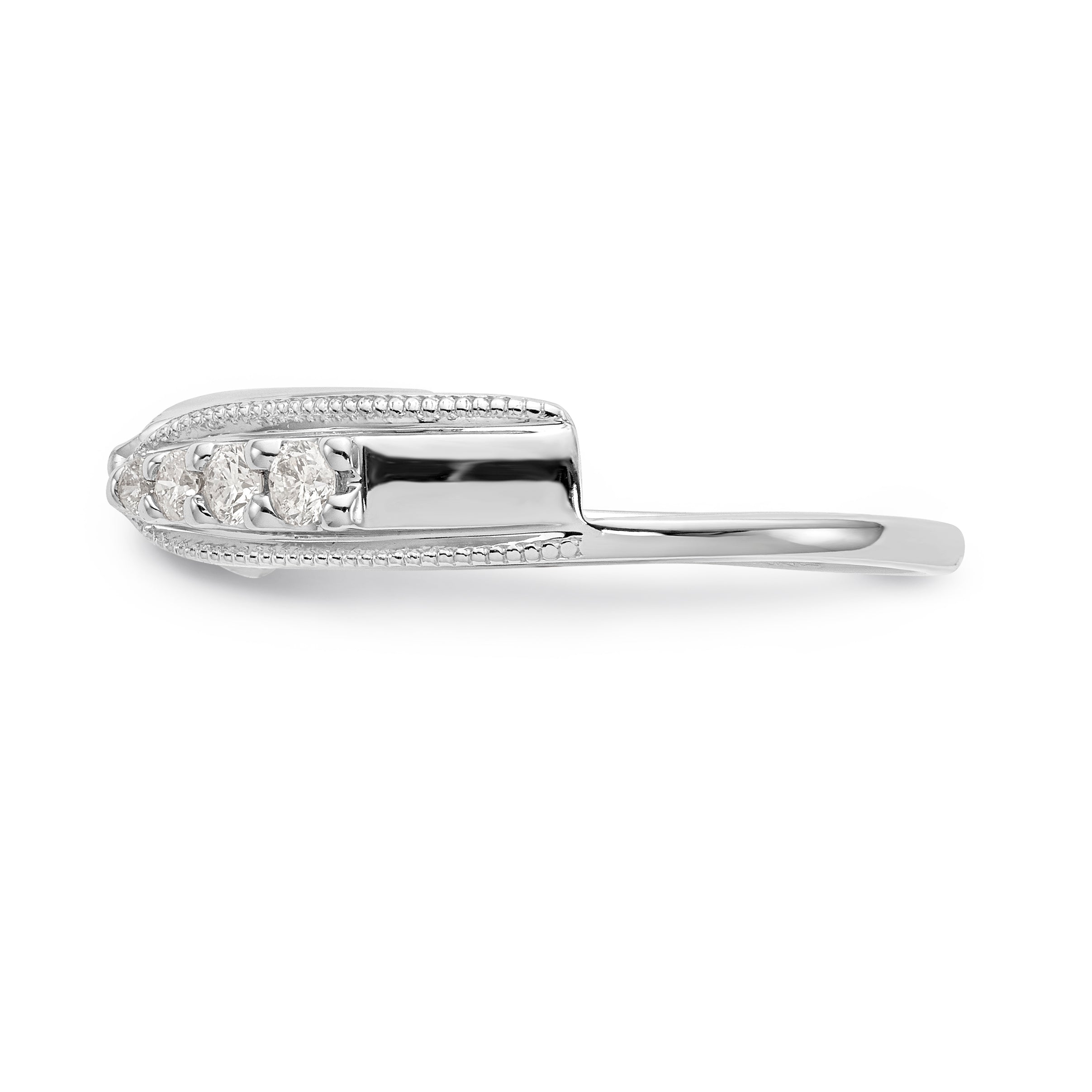 585 Weißgold Diamant-Wickelring
