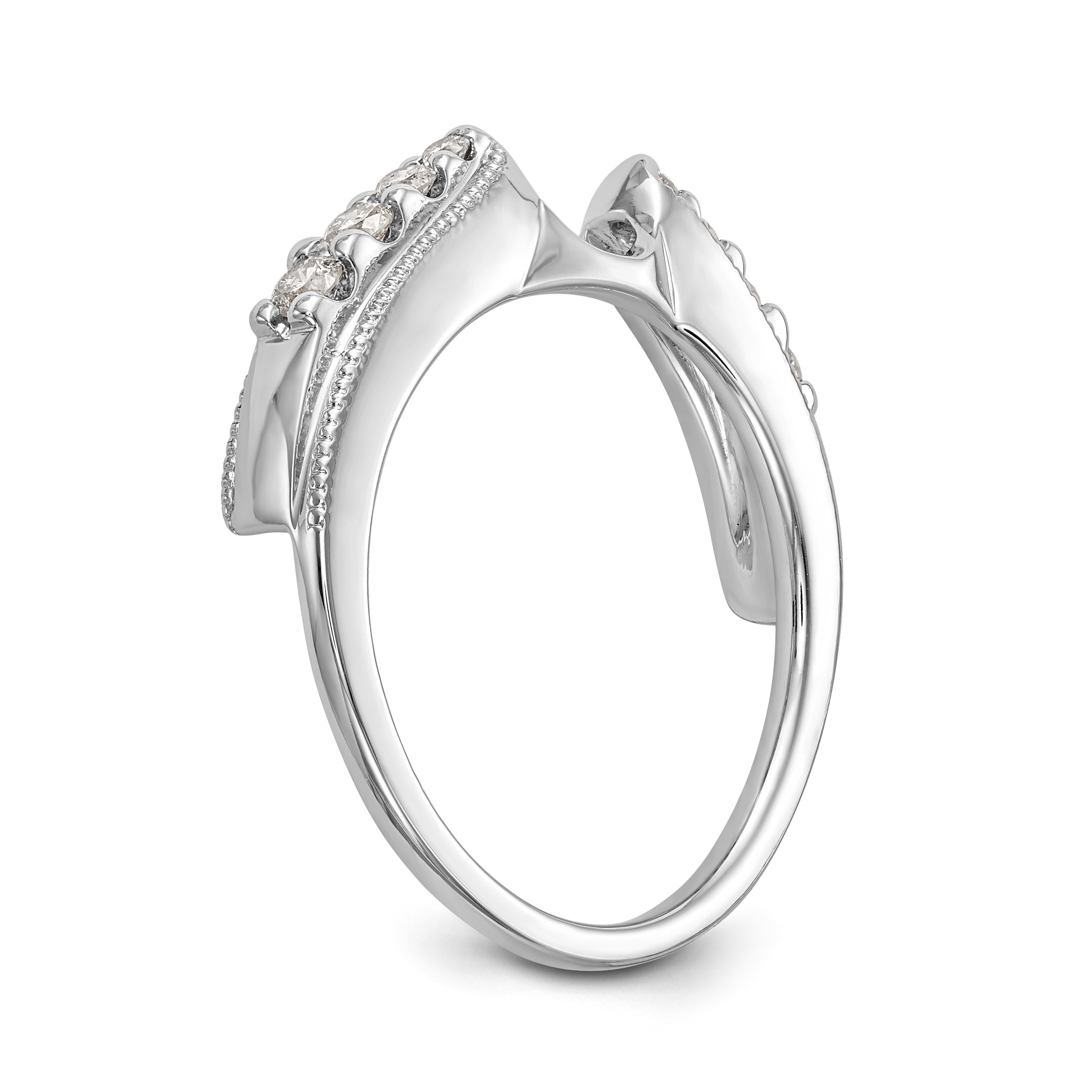 585 Weißgold Diamant-Wickelring