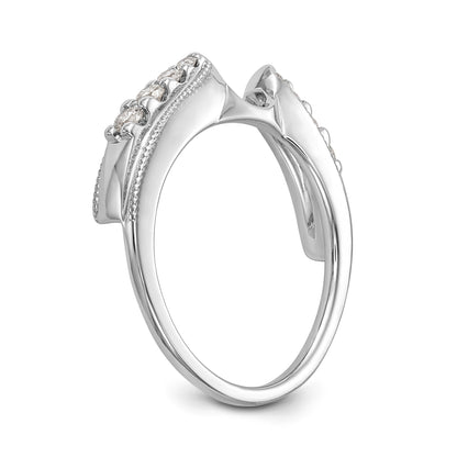 585 Weißgold Diamant-Wickelring