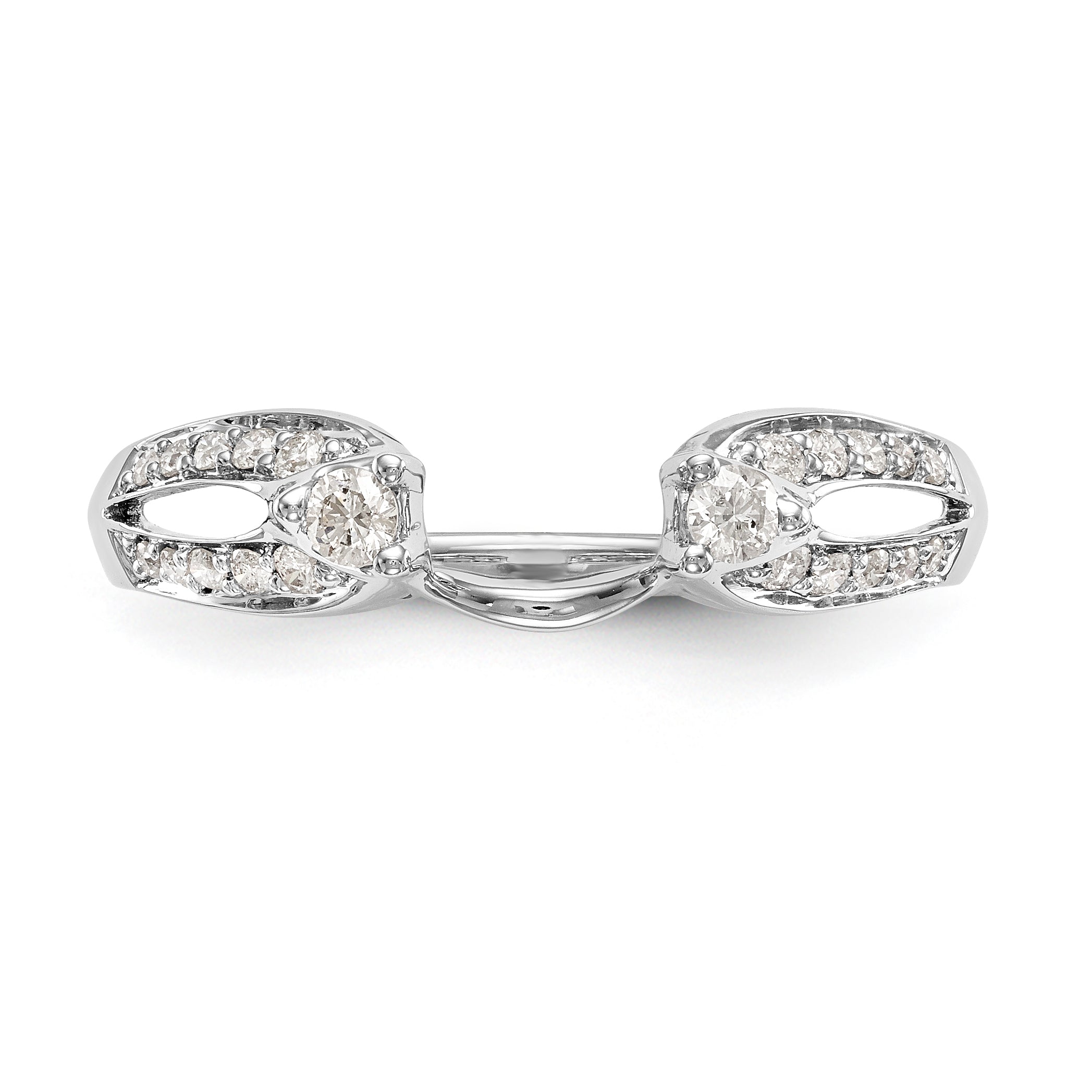 585 Weißgold Diamant-Wrapring