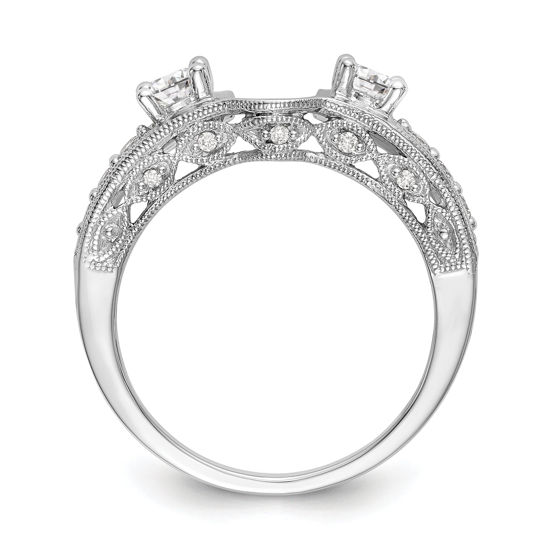 14K Weißgold Diamant-Wrap