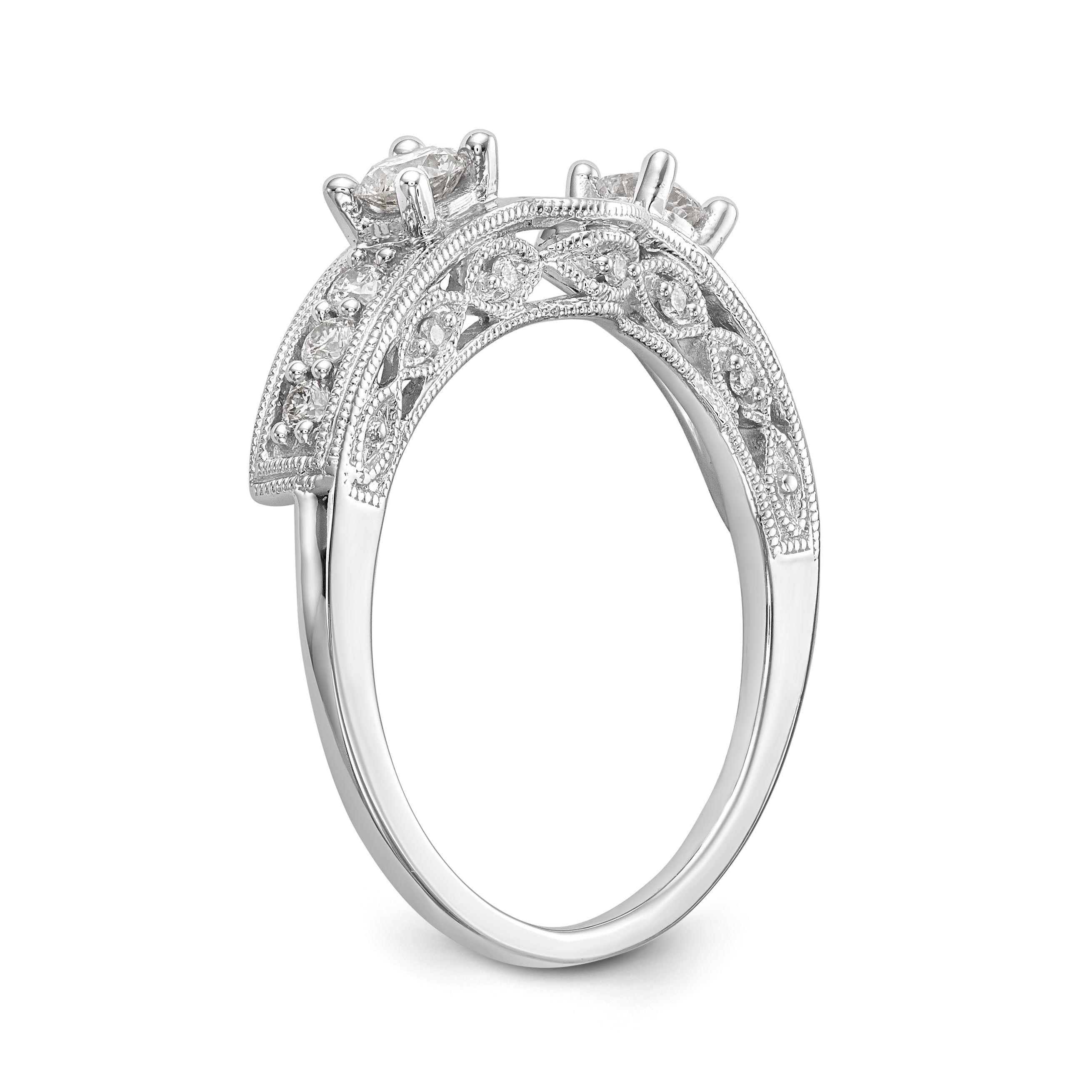 14K Weißgold Diamant-Wrap