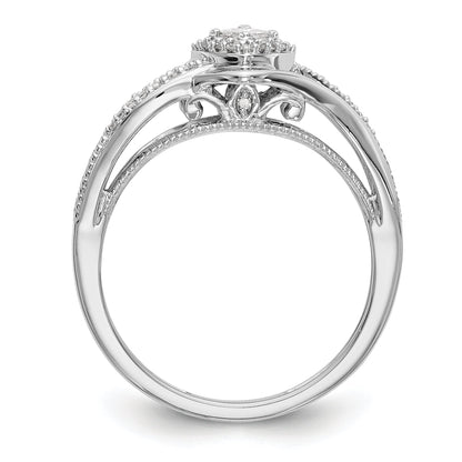 14K Weißgold Diamant-Verlobungsring