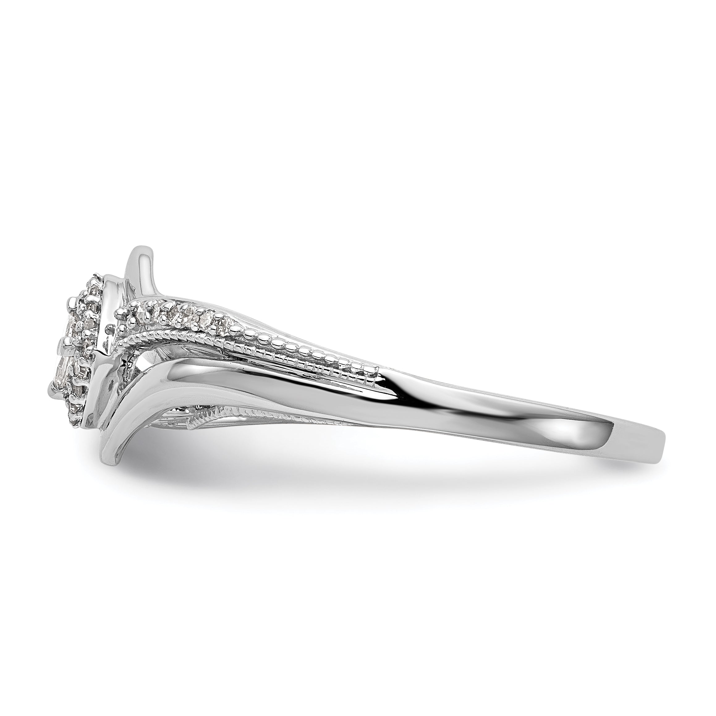 14K Weißgold Diamant-Verlobungsring