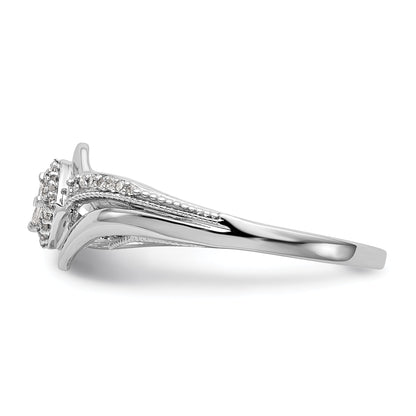 14K Weißgold Diamant-Verlobungsring