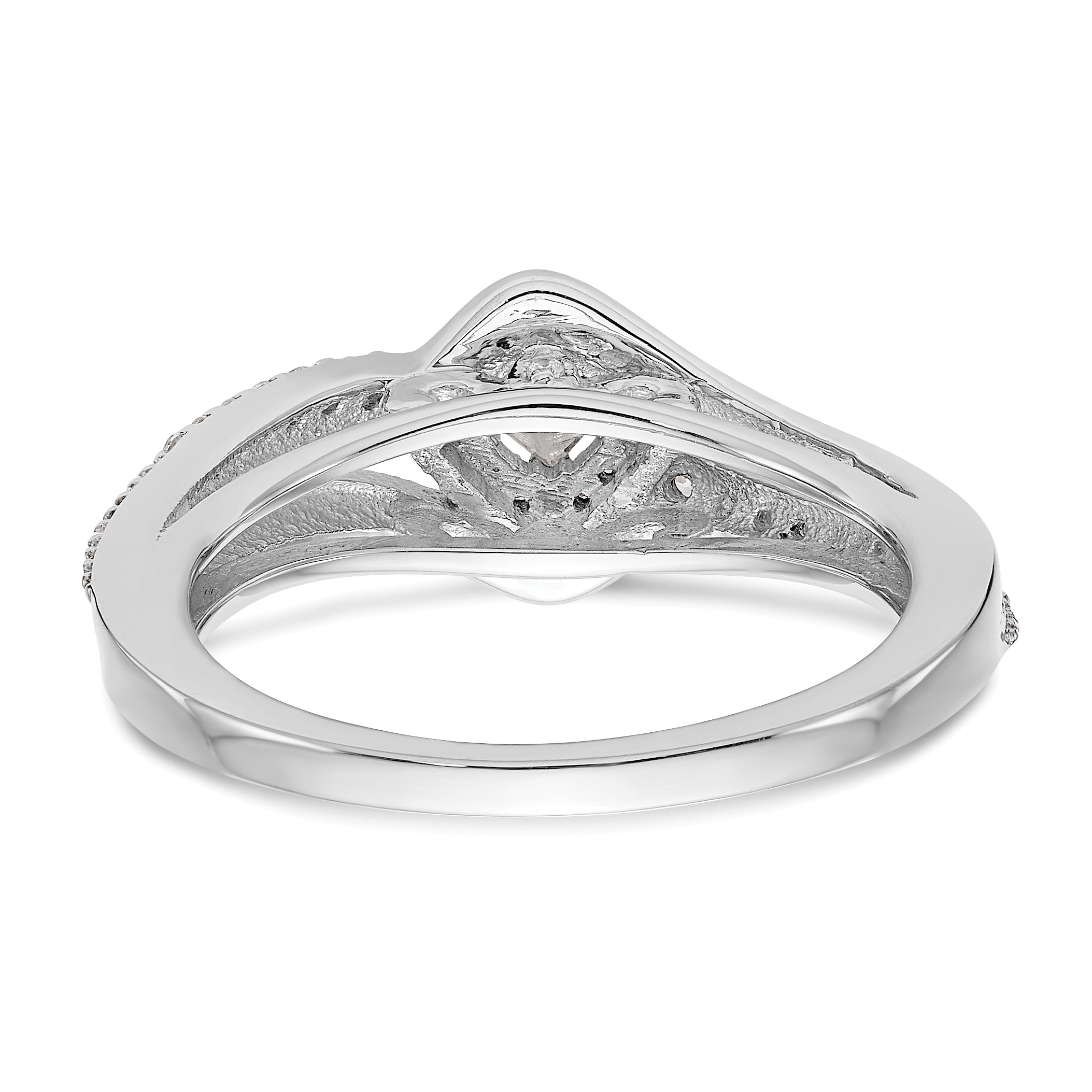 14K Weißgold Diamant-Verlobungsring