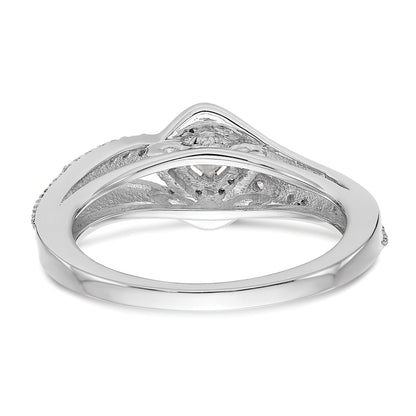 14K Weißgold Diamant-Verlobungsring