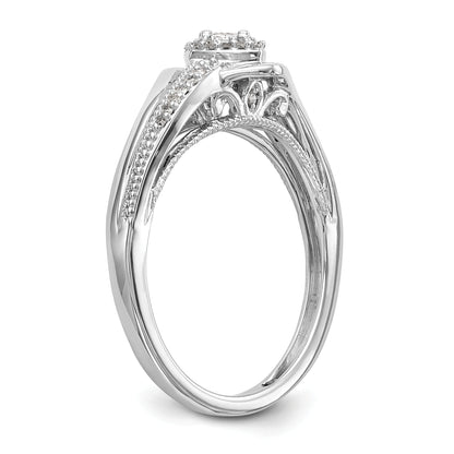 14K Weißgold Diamant-Verlobungsring