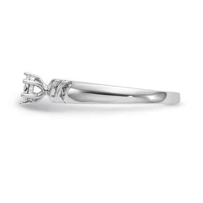 14K Weißgold Diamant-Trio-Verlobungsring, komplett