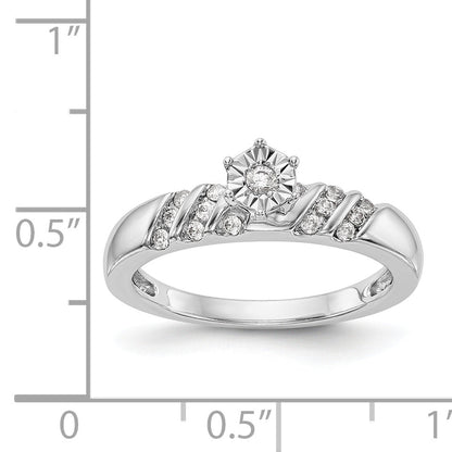 14K Weißgold Diamant-Trio-Verlobungsring, komplett
