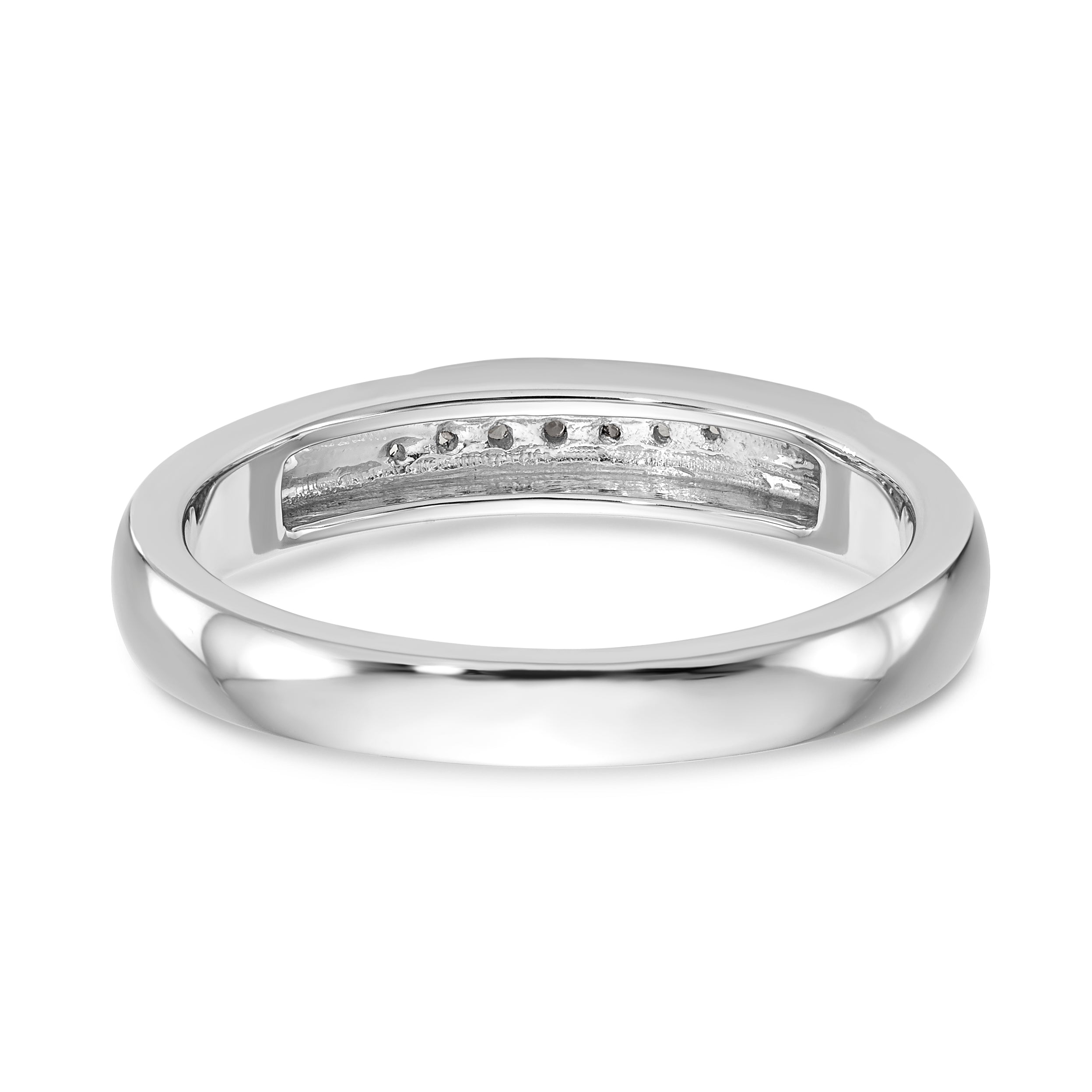14K Weißgold Herren-Trauring-Set mit Diamanten (3-teilig)