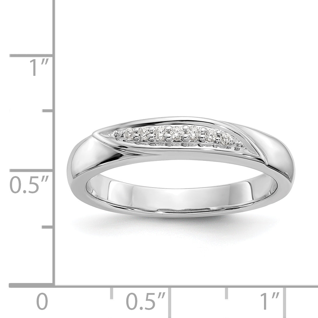 14K Weißgold Herren-Trauring-Set mit Diamanten (3-teilig)