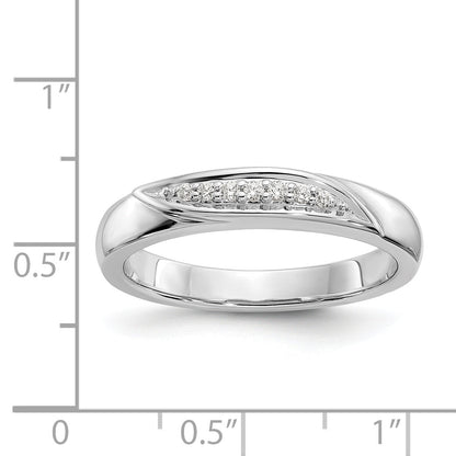 14K Weißgold Herren-Trauring-Set mit Diamanten (3-teilig)