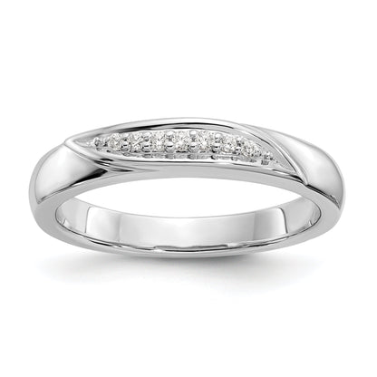 14K Weißgold Herren-Trauring-Set mit Diamanten (3-teilig)