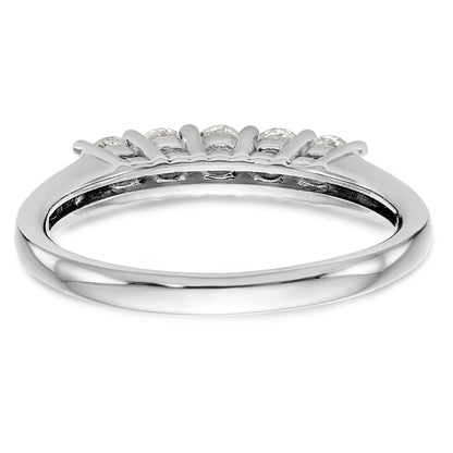 14K Weißgold Diamant-Ring mit 5 Steinen
