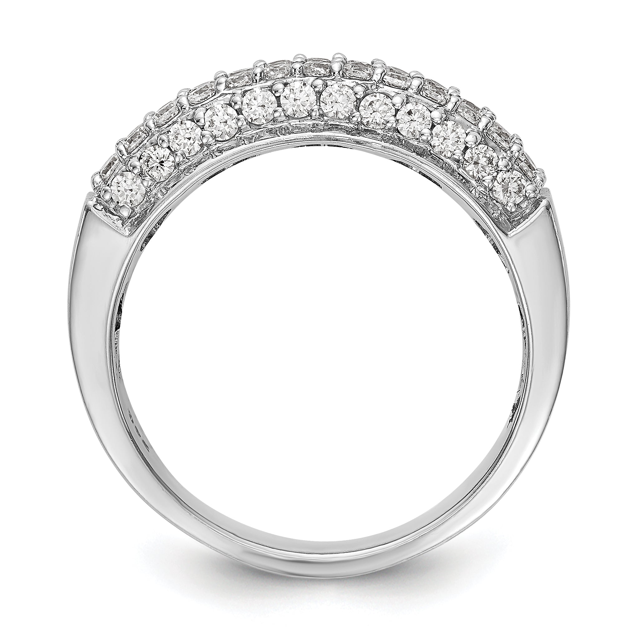 14K Weißgold Diamant-Ring