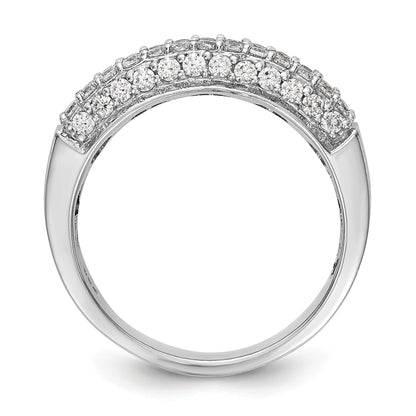 14K Weißgold Diamant-Ring