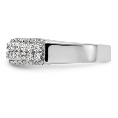 14K Weißgold Diamant-Ring