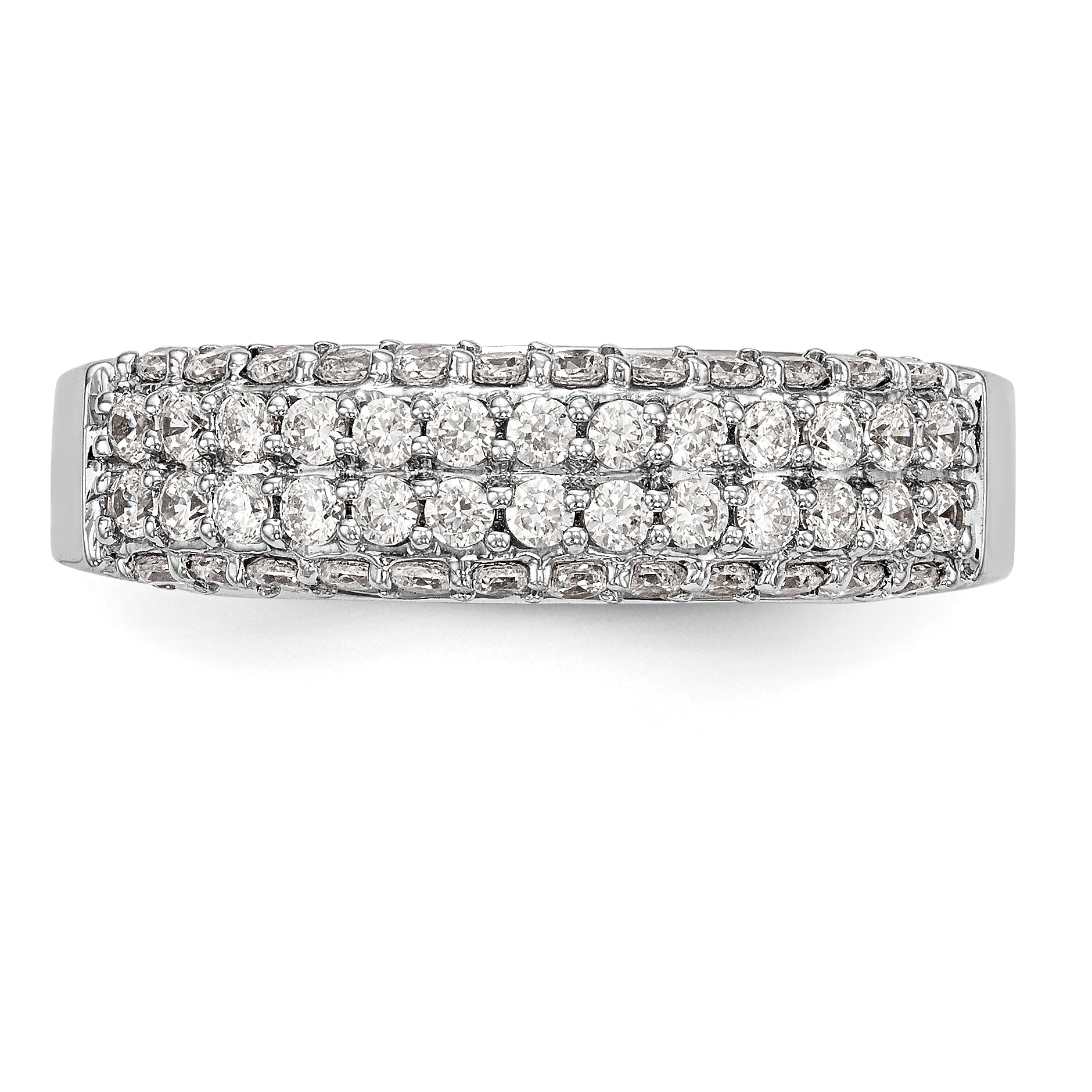 14K Weißgold Diamant-Ring