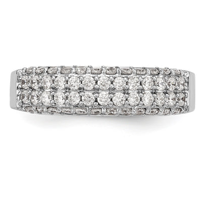14K Weißgold Diamant-Ring