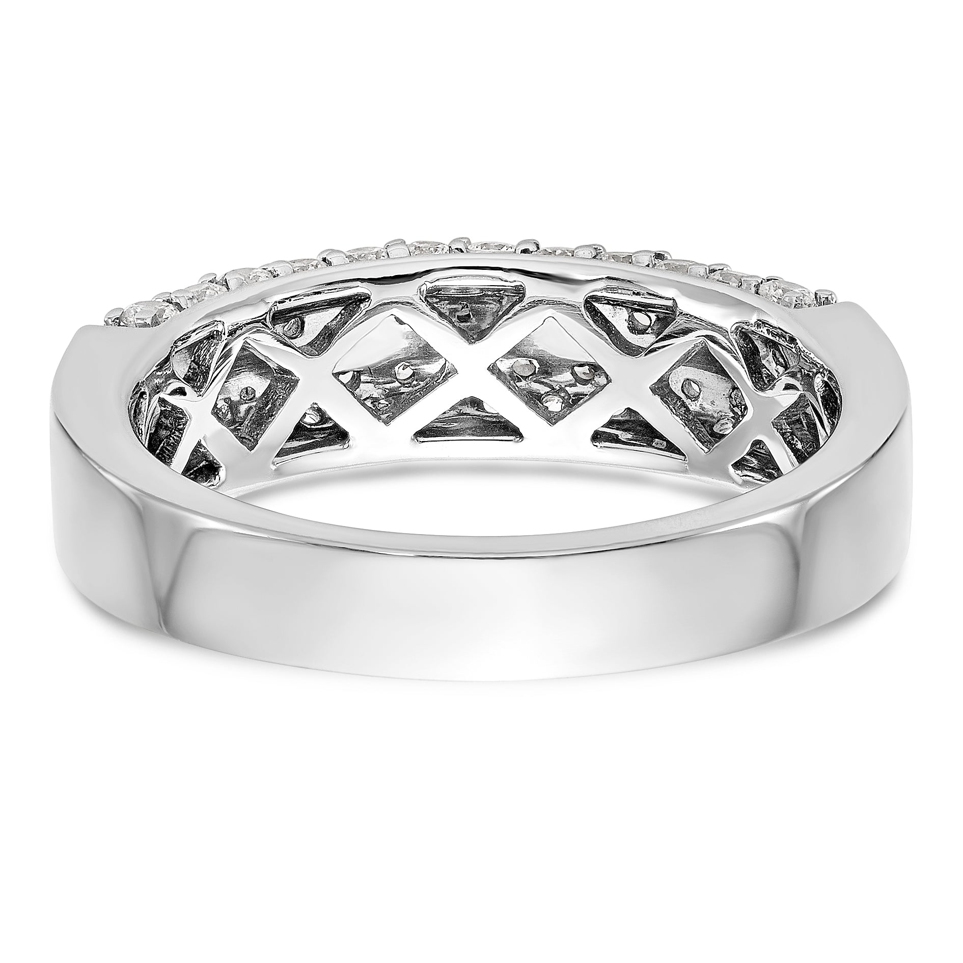 14K Weißgold Diamant-Ring