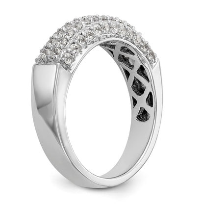 14K Weißgold Diamant-Ring