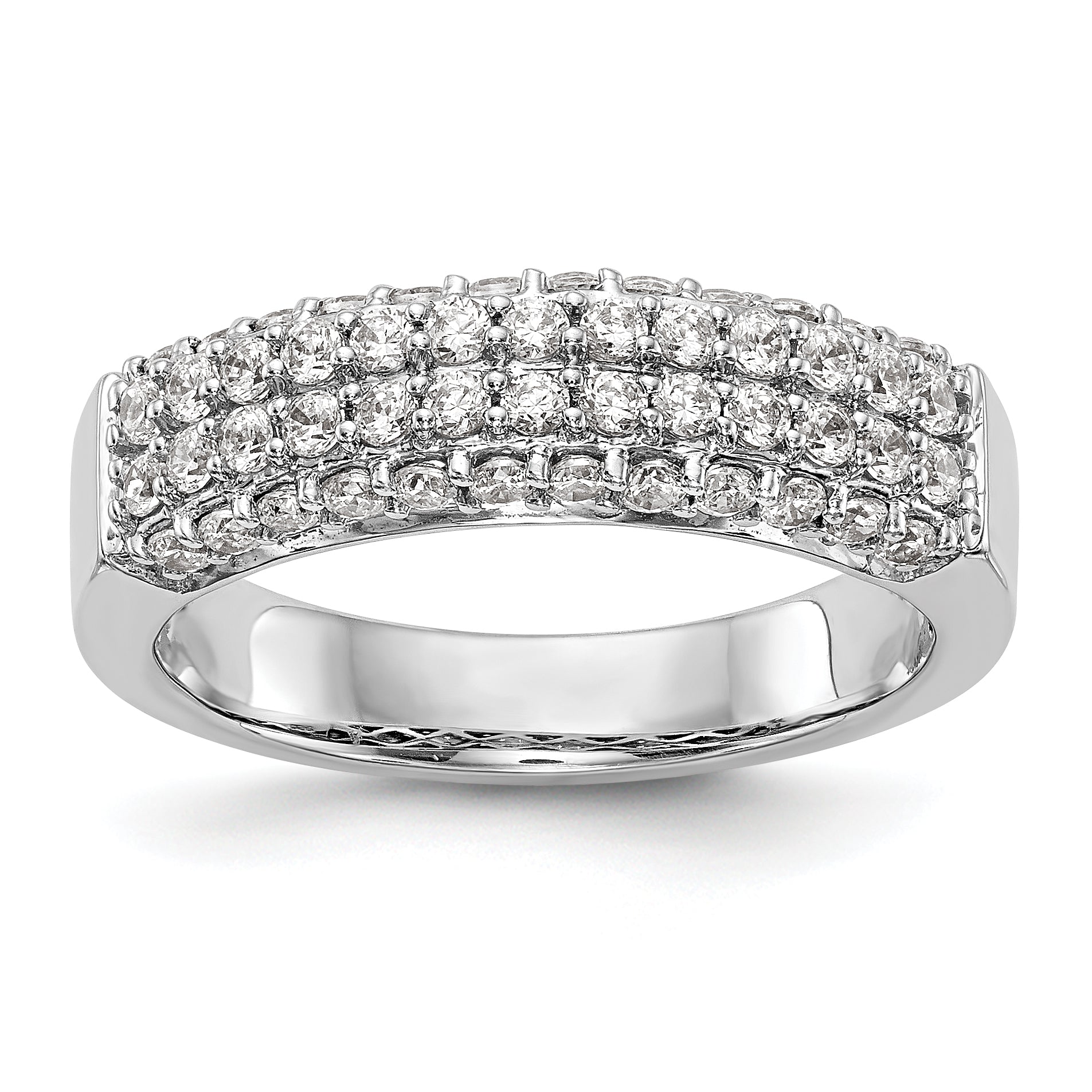 14K Weißgold Diamant-Ring