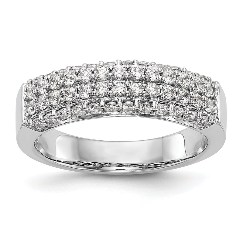 14K Weißgold Diamant-Ring