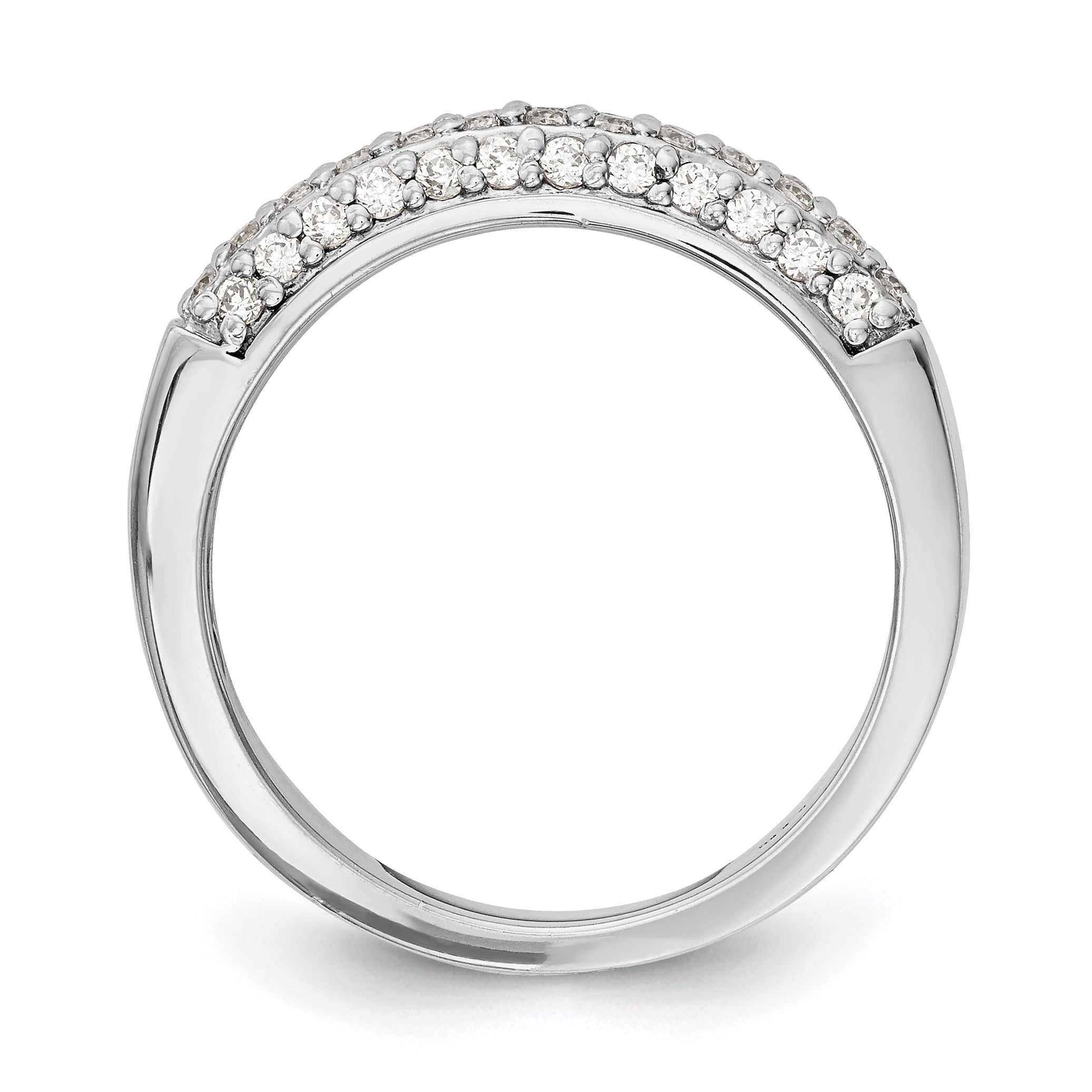 14K Weißgold Diamant-Ring