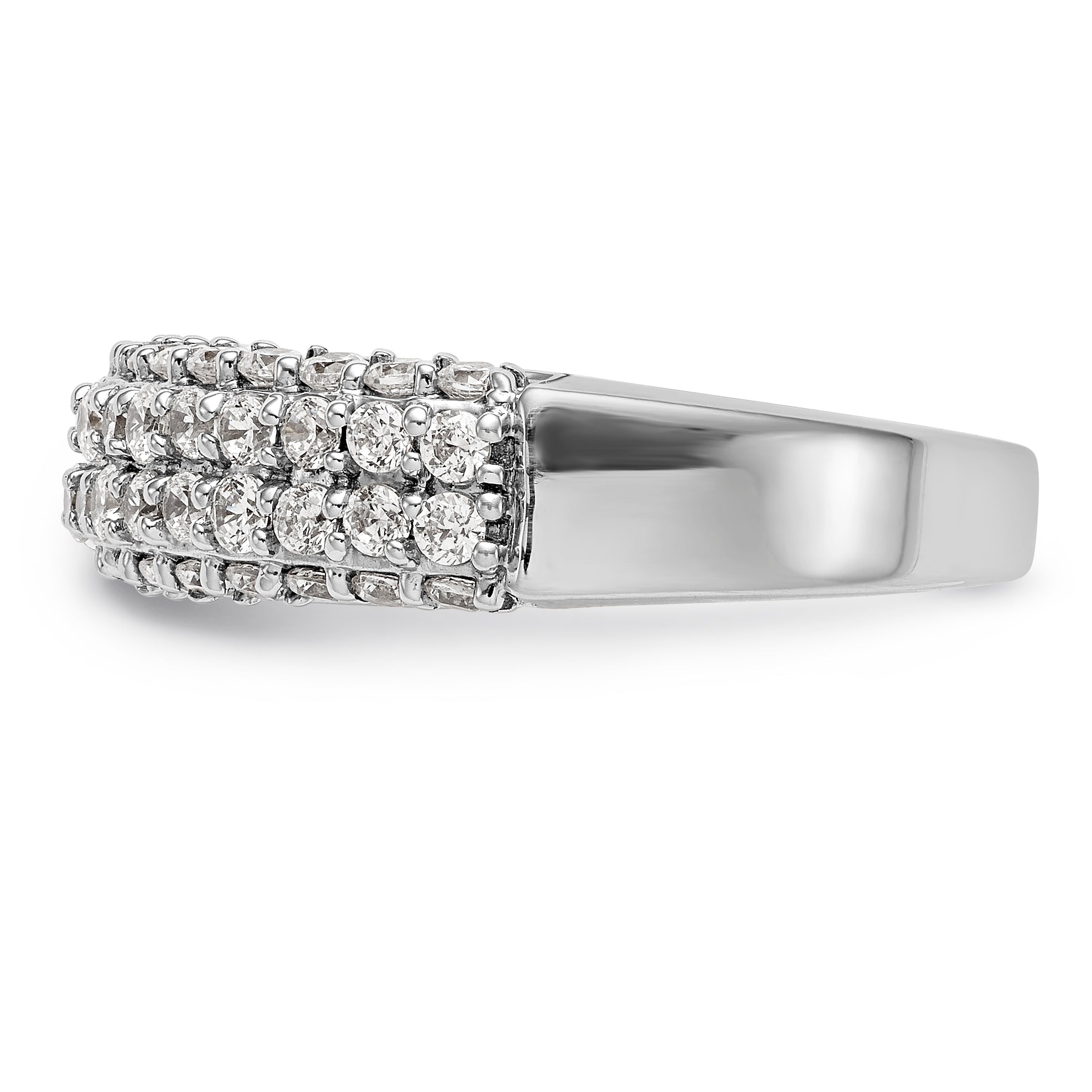 14K Weißgold Diamant-Ring
