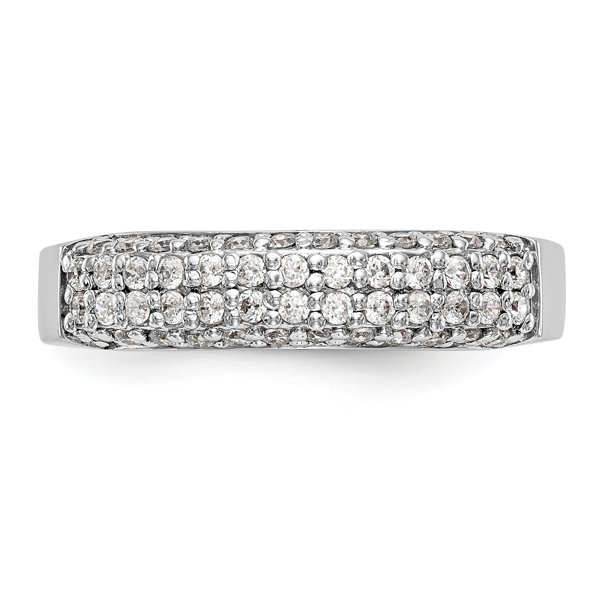 14K Weißgold Diamant-Ring