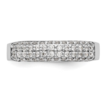 14K Weißgold Diamant-Ring