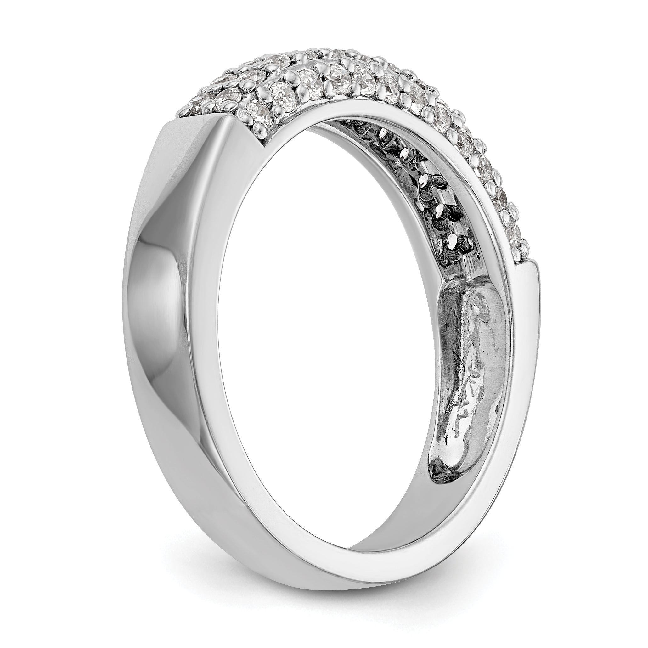 14K Weißgold Diamant-Ring