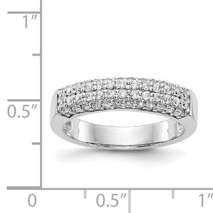 14K Weißgold Diamant-Ring