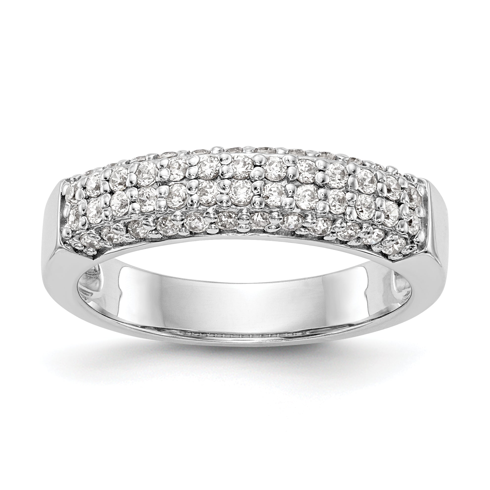 14K Weißgold Diamant-Ring