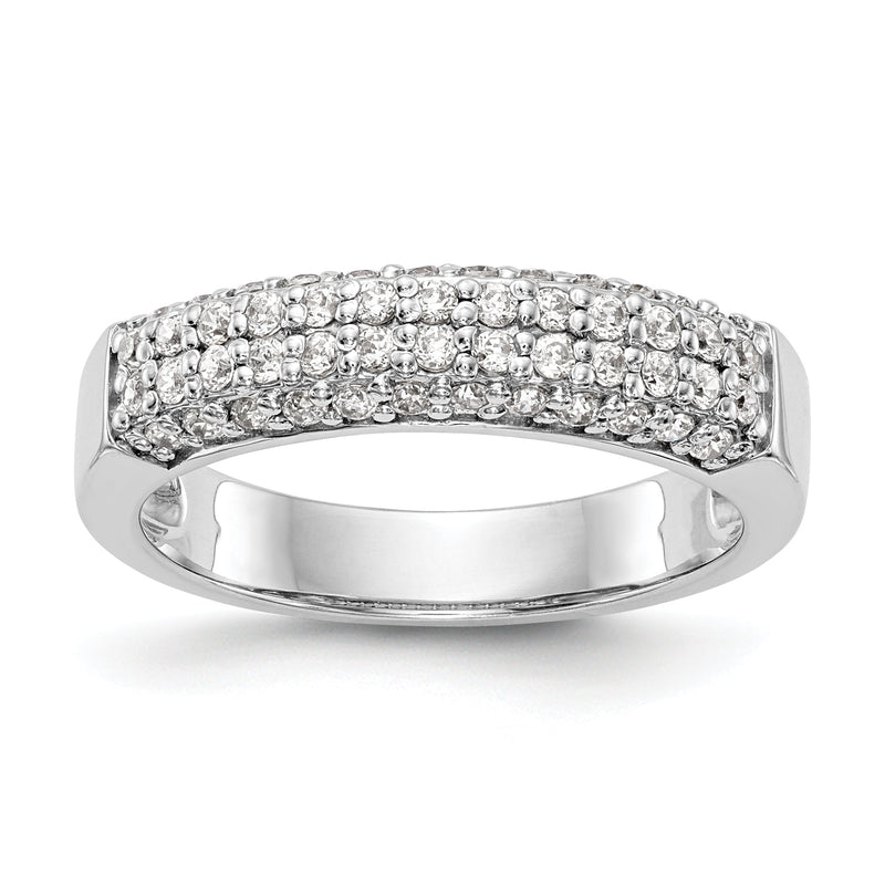 14K Weißgold Diamant-Ring
