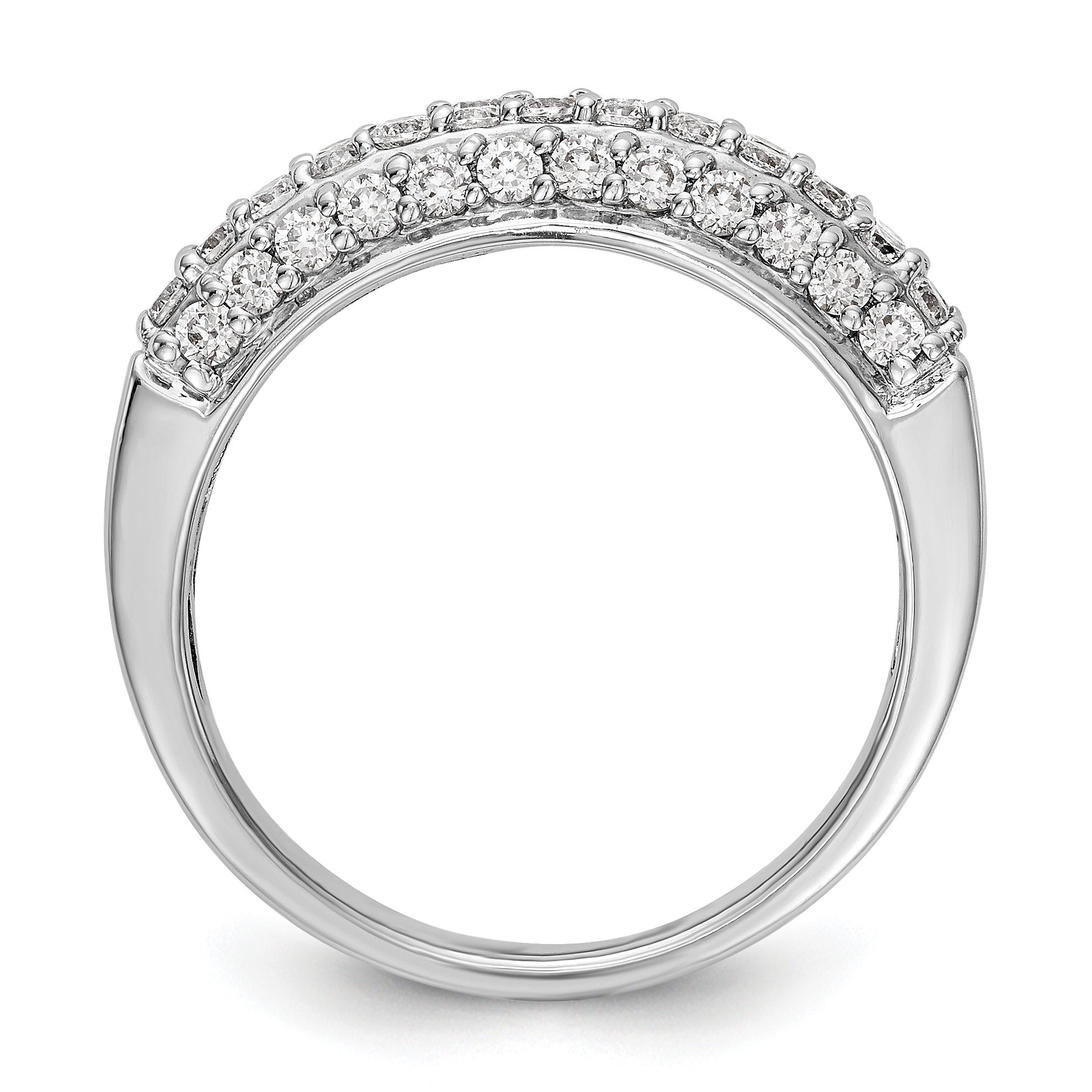 14K Weißgold Diamant-Ring