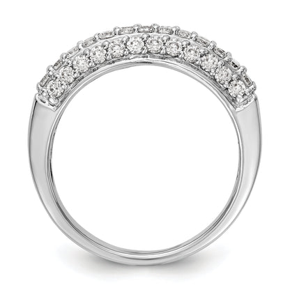 14K Weißgold Diamant-Ring