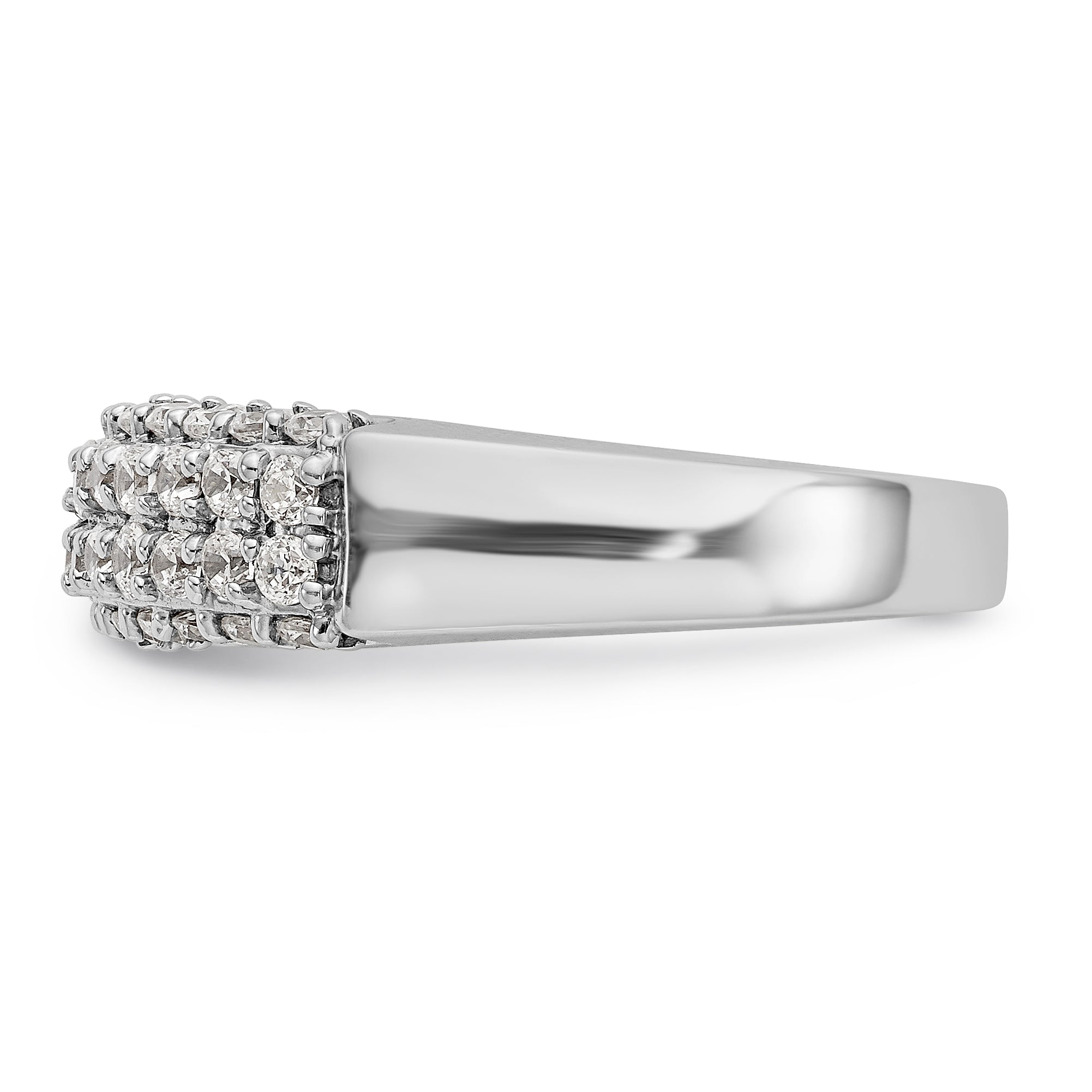 14K Weißgold Diamant-Ring