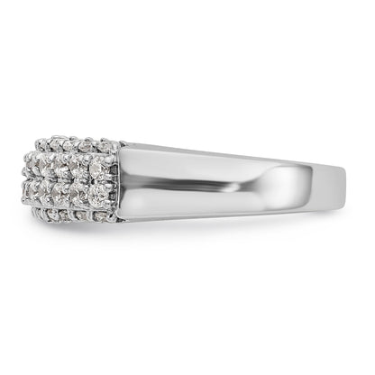 14K Weißgold Diamant-Ring