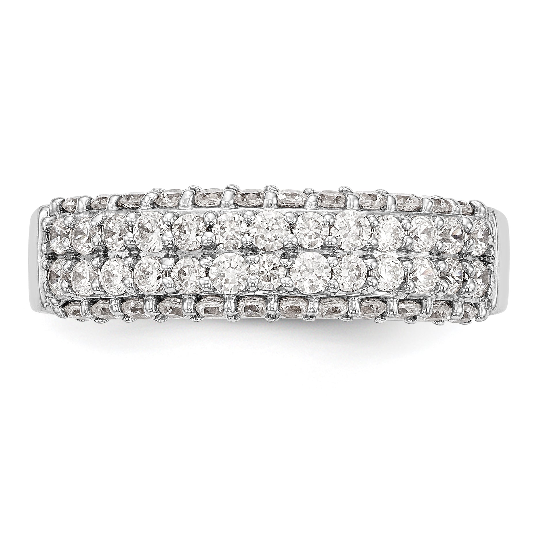 14K Weißgold Diamant-Ring